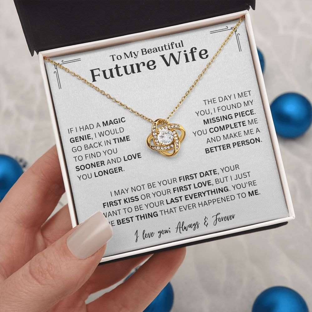 To My Future Wife - Love Knot Necklace Gift Set- SO571 | Meaningful Gift –  Myfamily Gifts Co